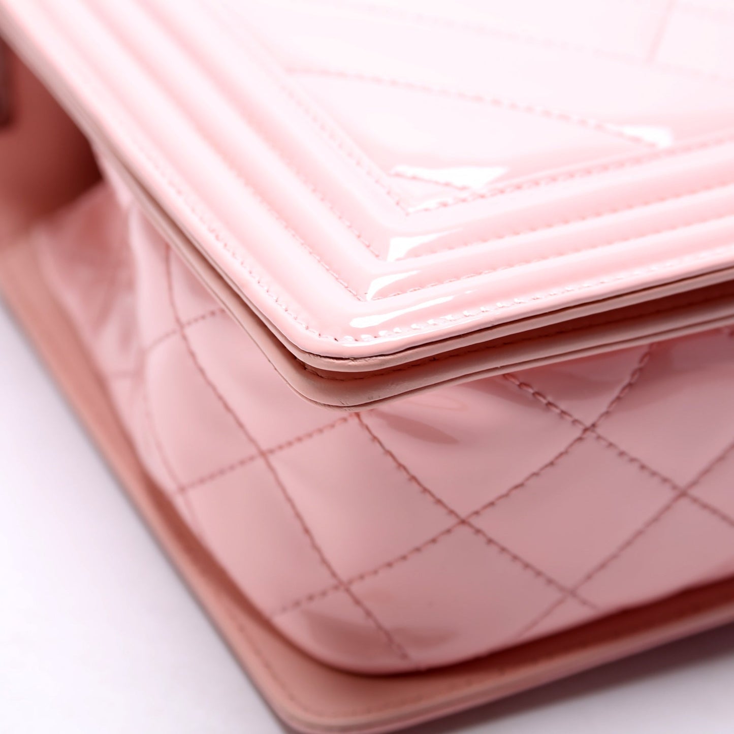 Chanel Boy Flap Medium Old Pink Patent Bag
