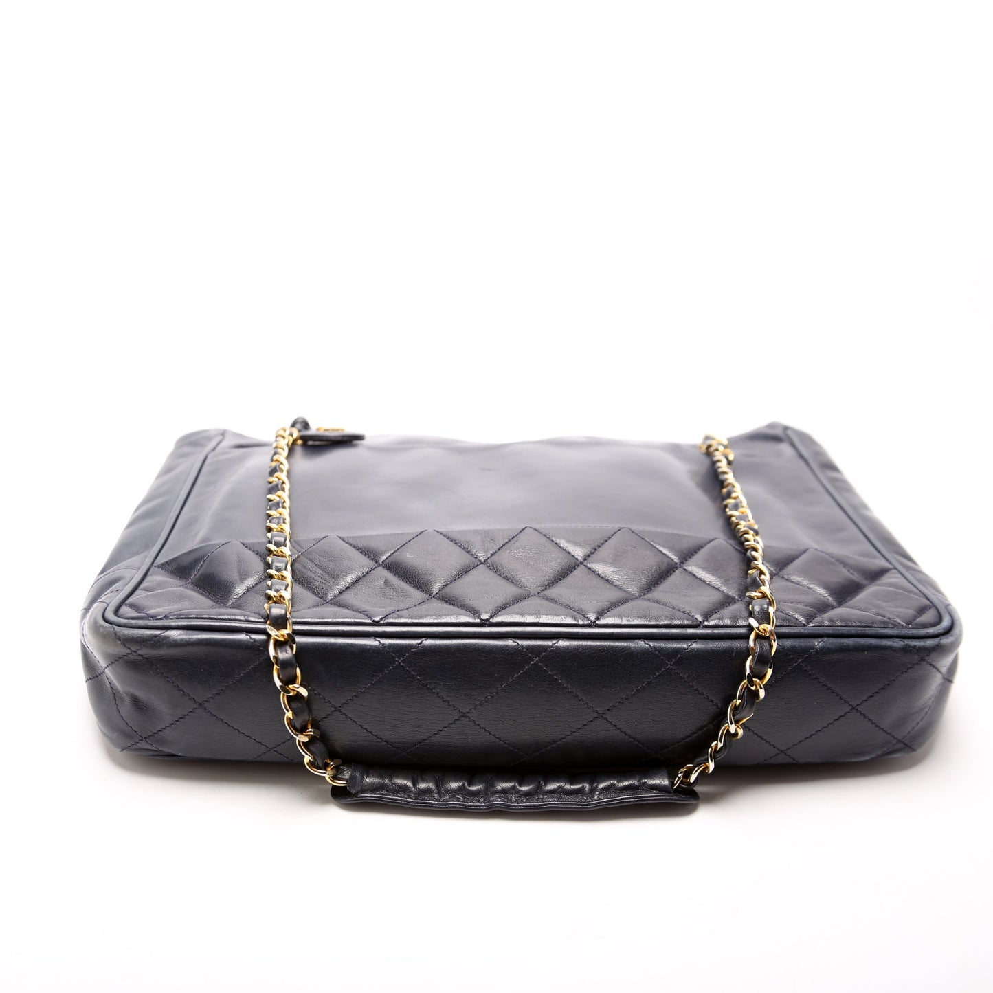 Chanel Vintage Shoulder Lambskin Navy Bag