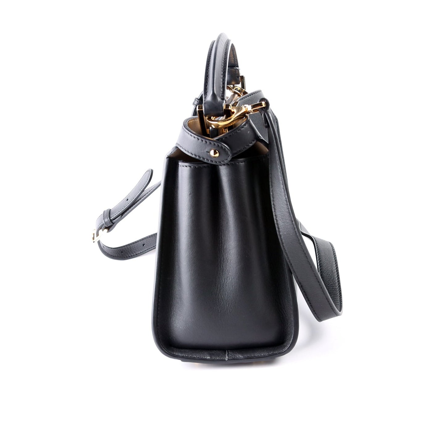 Fendi 8BN302 Peekaboo Essentially Medium Calfskin Black Bag