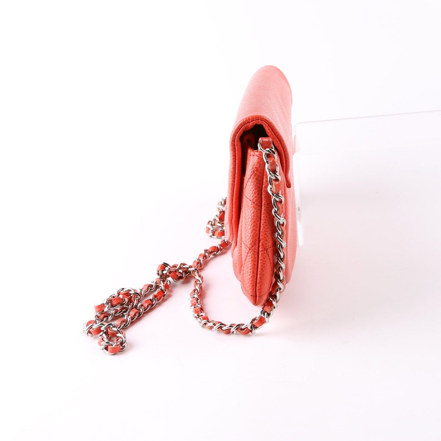 Chanel WOC Half Moon Caviar Orange Bag