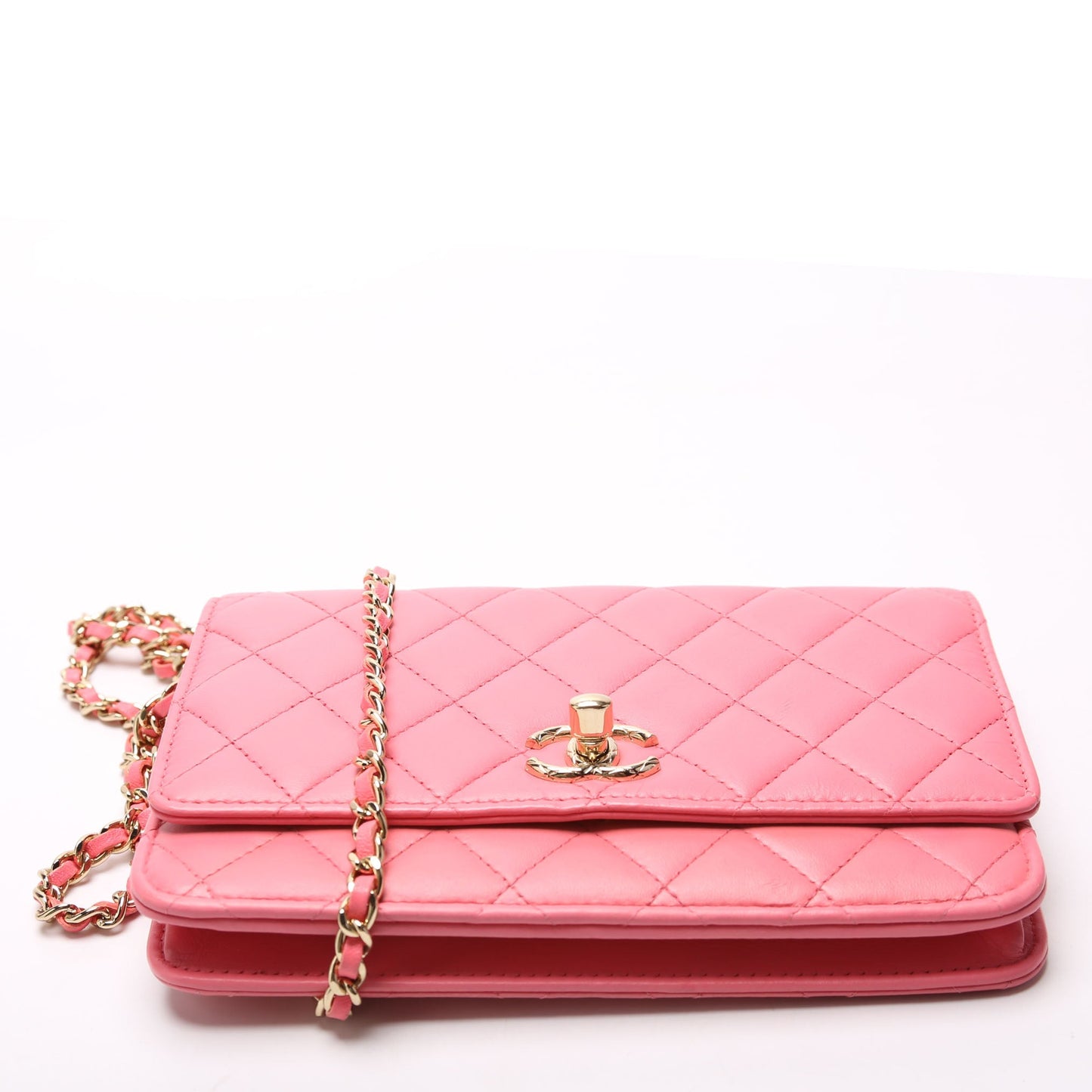 Chanel Wallet On Chain Trendy CC Quilted Lambskin RFID Pink Bag