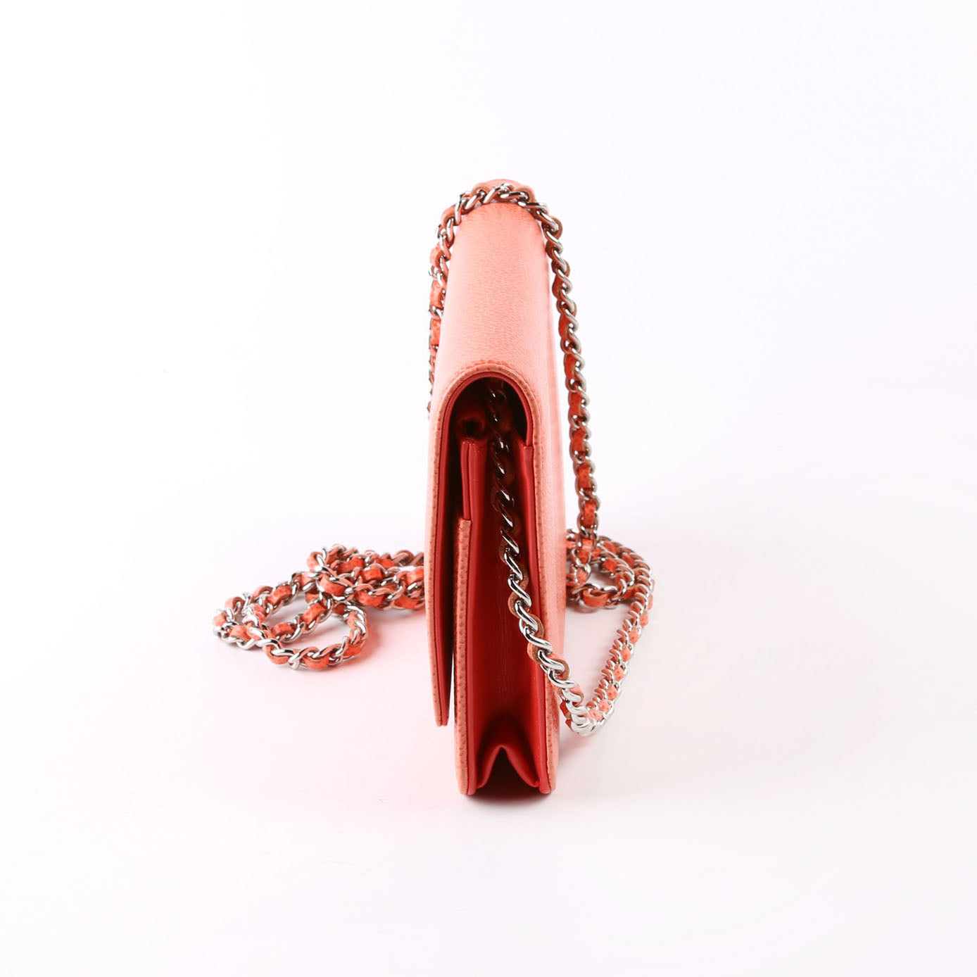 Chanel WOC Timeless CC Caviar Coral Bag