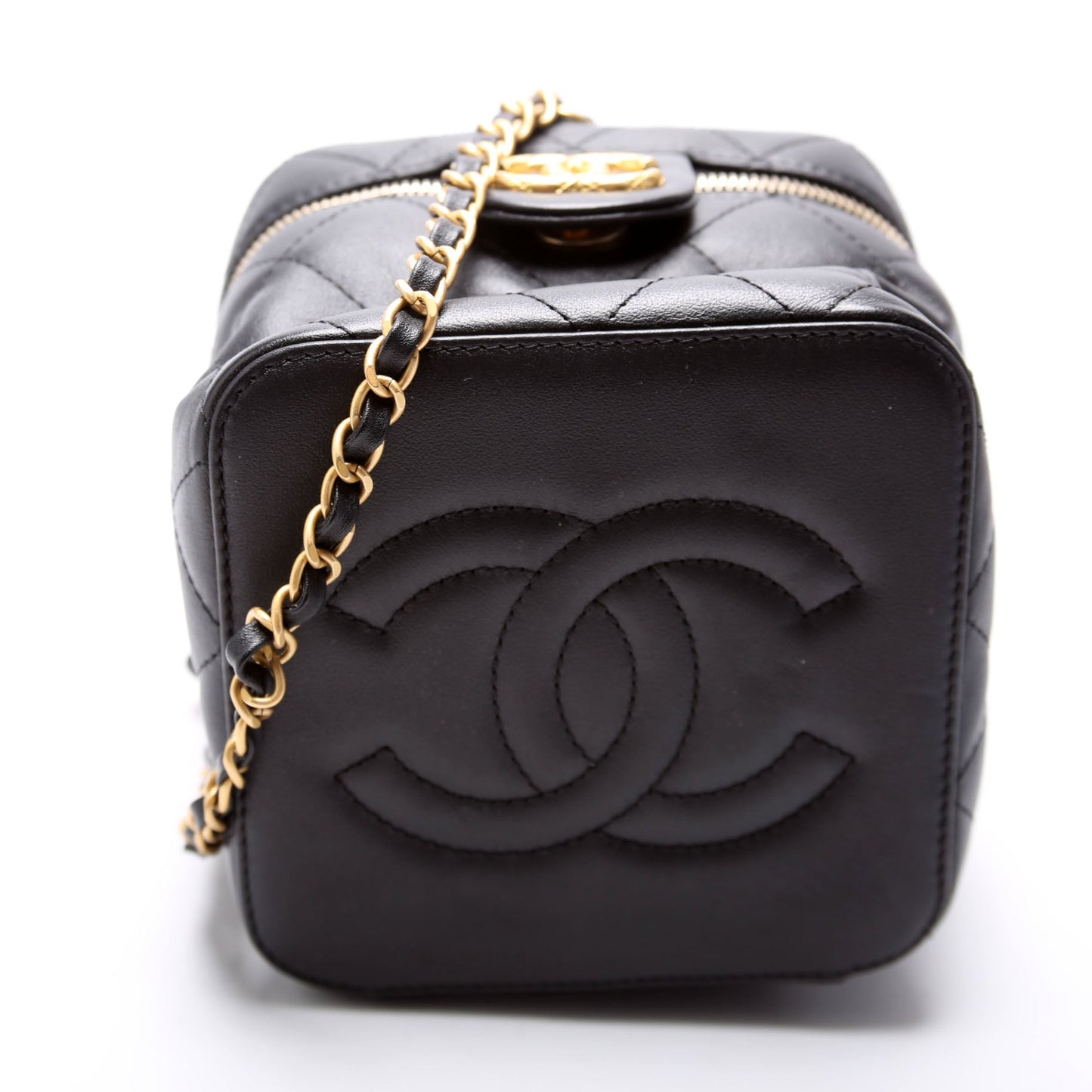 Chanel CC Vanity Case With Chain Small RFID Black Bag