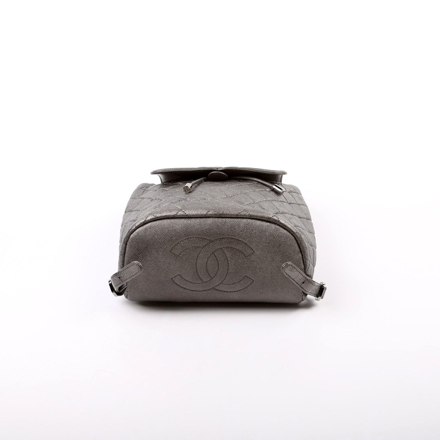 Chanel CC Filigree Backpack Metallic Caviar 26M Bag