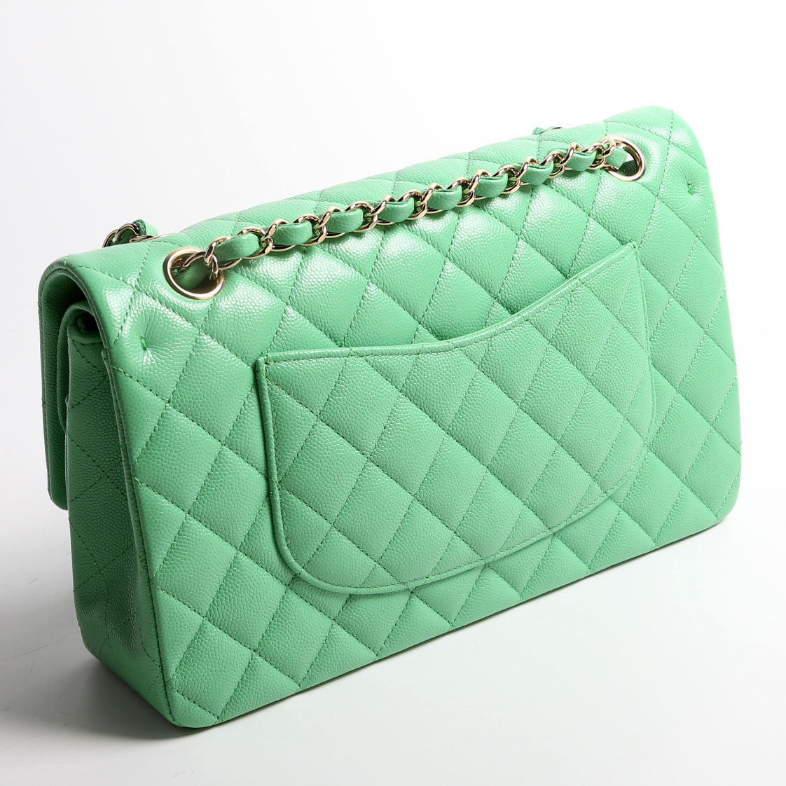 Chanel Classic Flap Medium Caviar 31M Green Bag