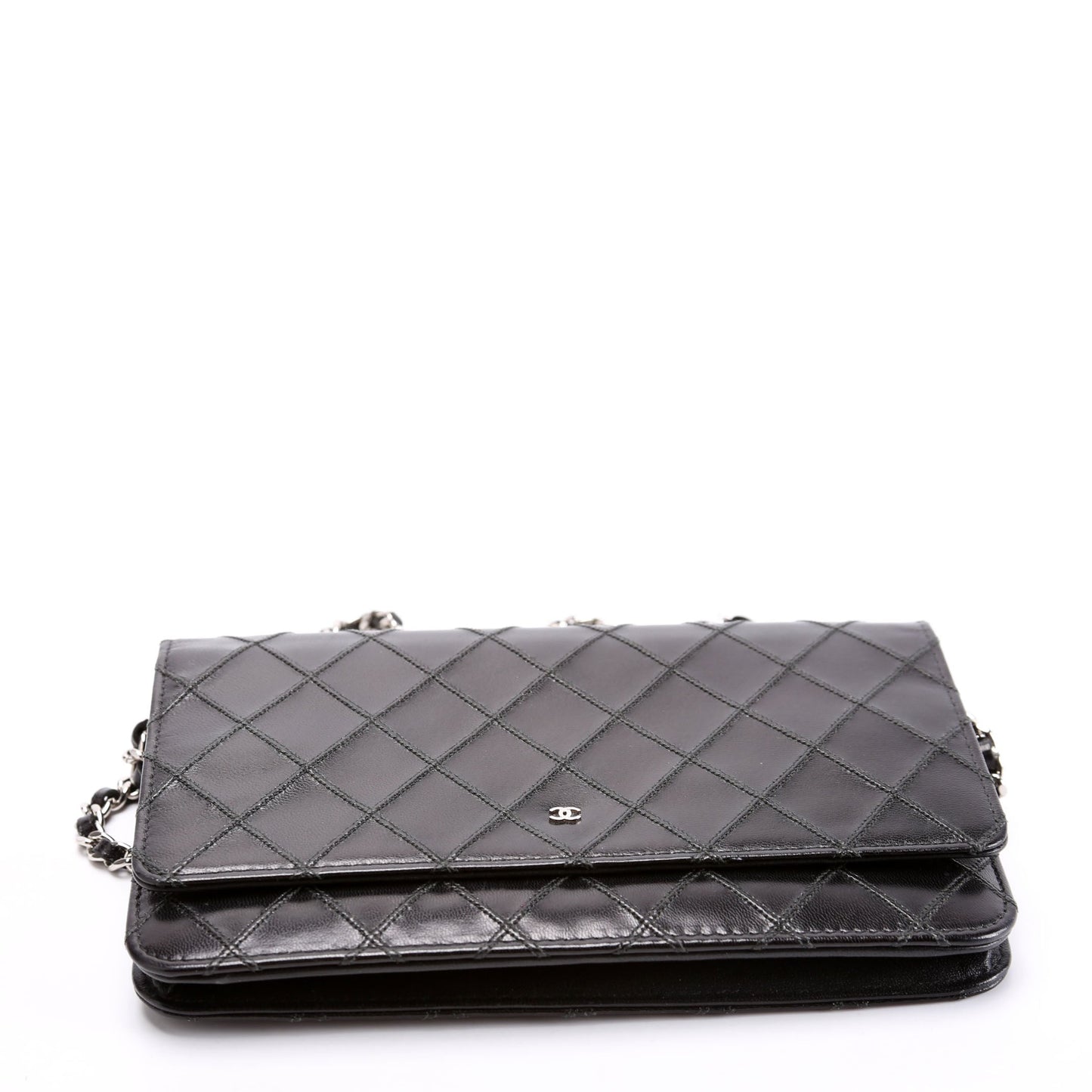 Chanel Diamond Stitch Quilted Lambskin WOC 14M Black Bag