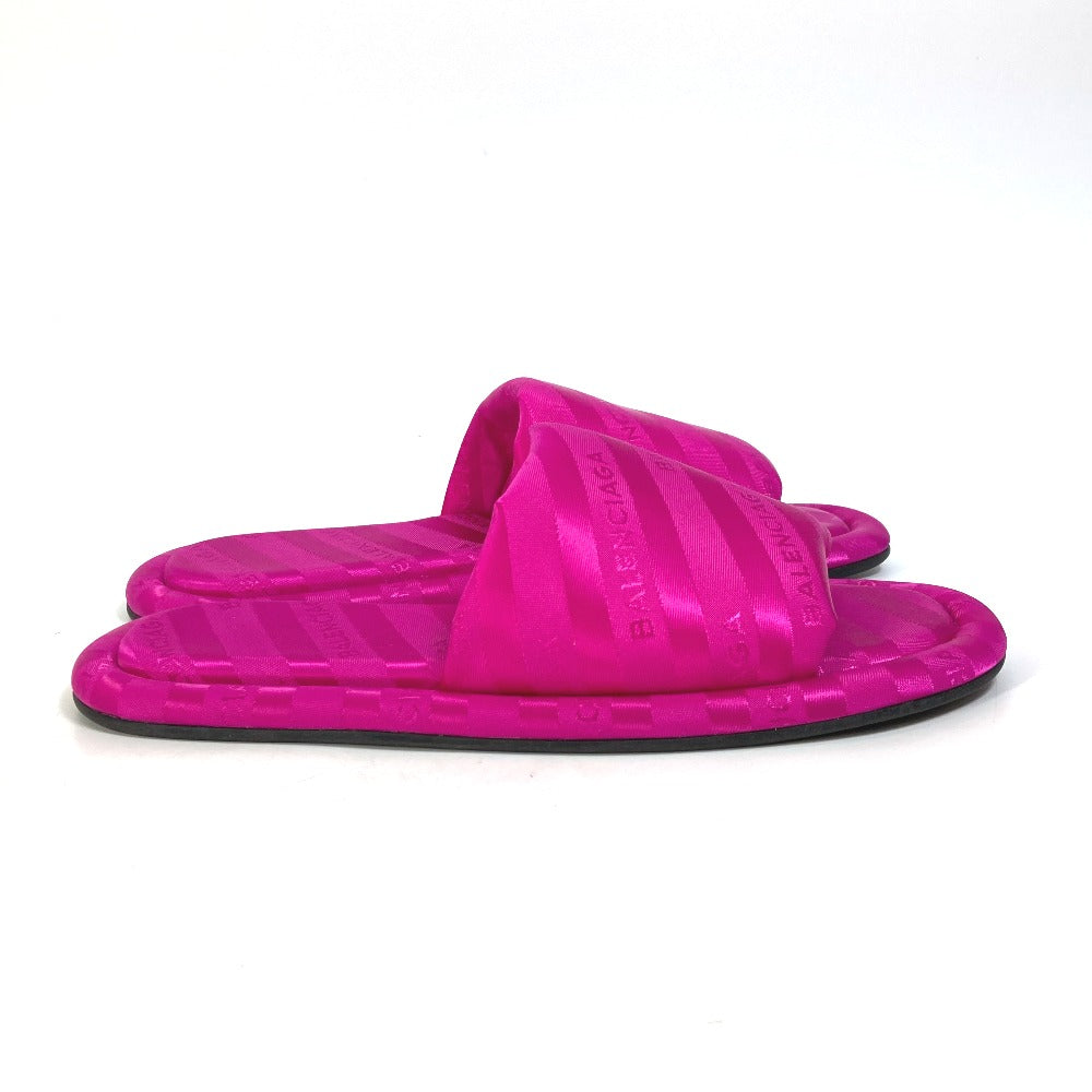 BALENCIAGA Sandals 500579 Satin , Satin pink shoes town sandals logo Women 35