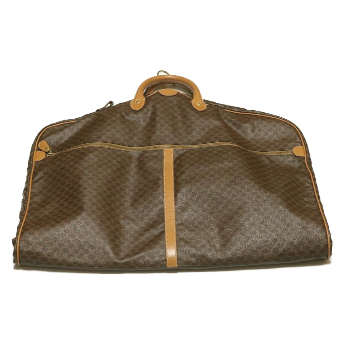 Luxury CELINE Macadam Canvas Garment Cover Brown PVC Leather 18226
