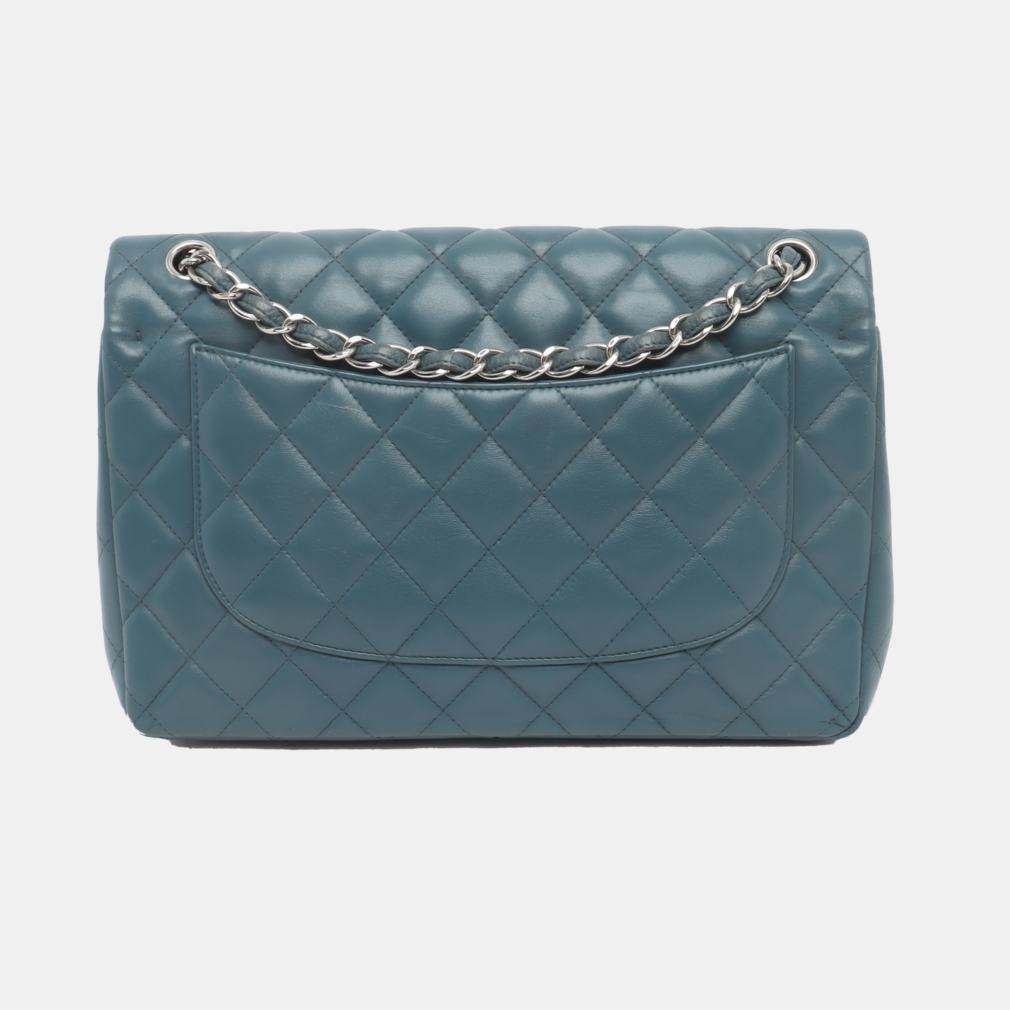 Chanel Classic Flap Jumbo Large Blue Lambskin Leather, 2012-2013