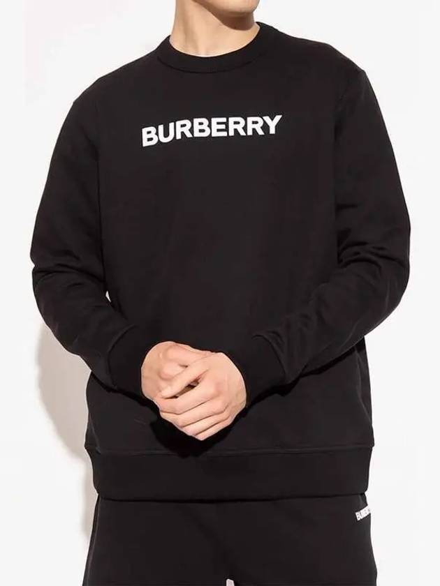 Luxury Burberry Front Logo Print Sweatshirt Black