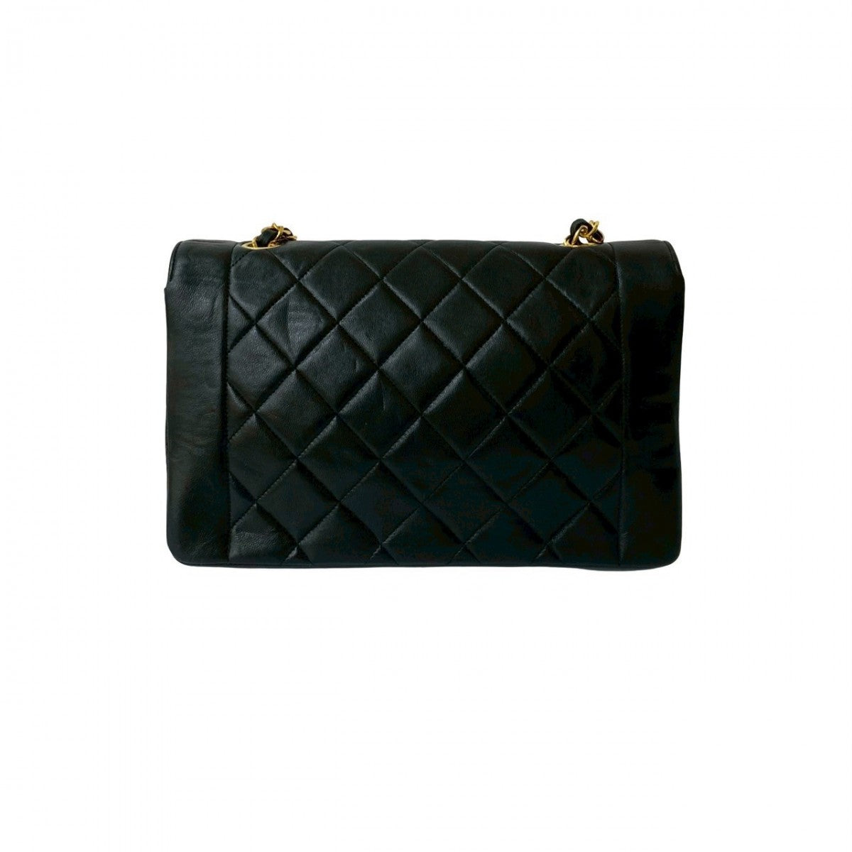 CHANEL Shoulder Bag lambskin black COCO Mark Diana flap Women