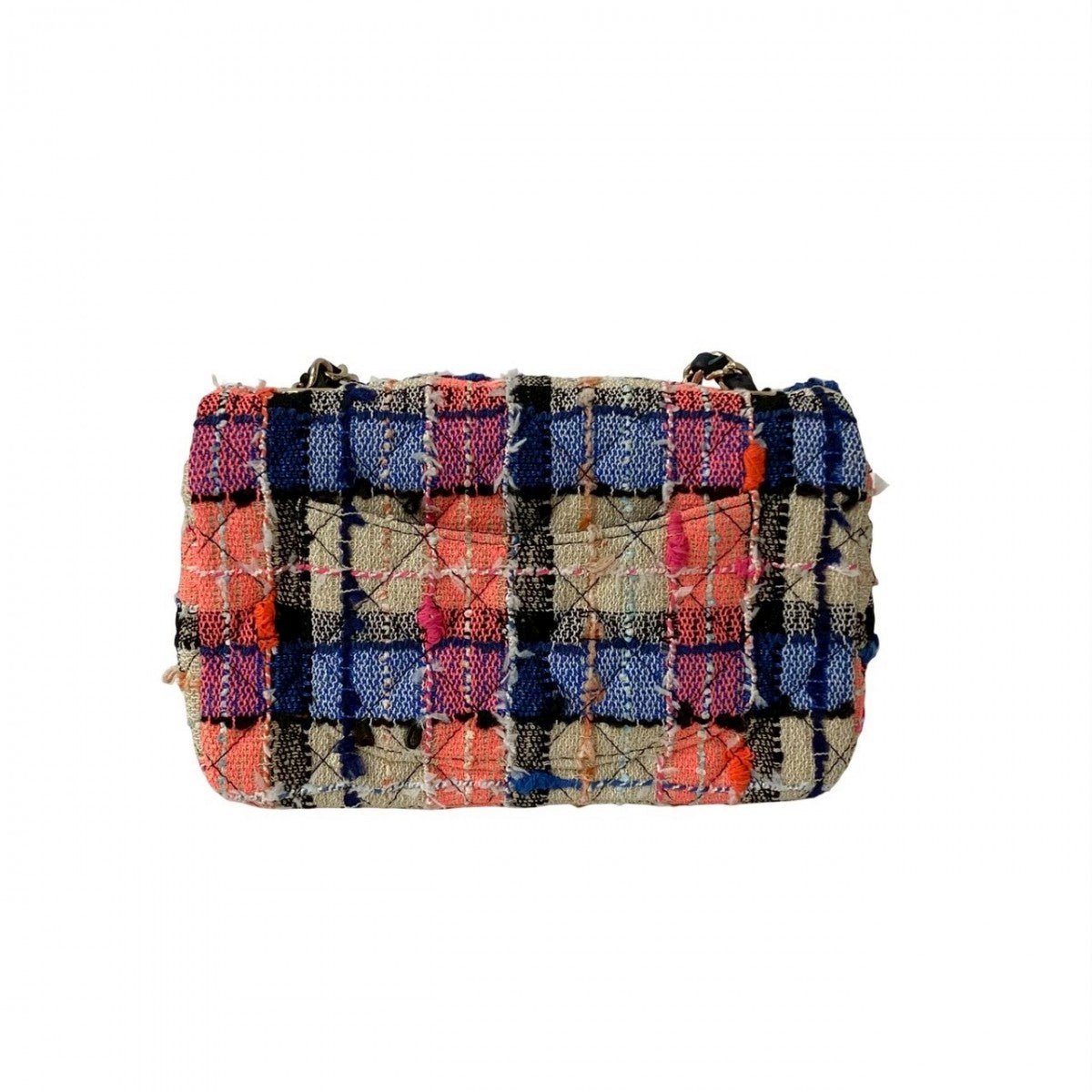 CHANEL Shoulder Bag tweed Navy