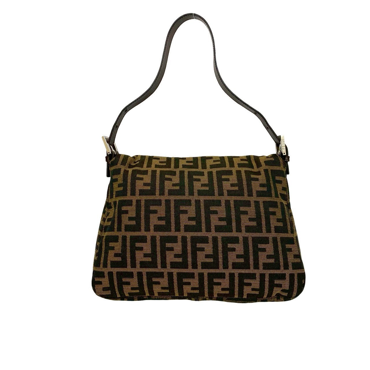 FENDI Shoulder Bag canvas Brown Mamma Bucket