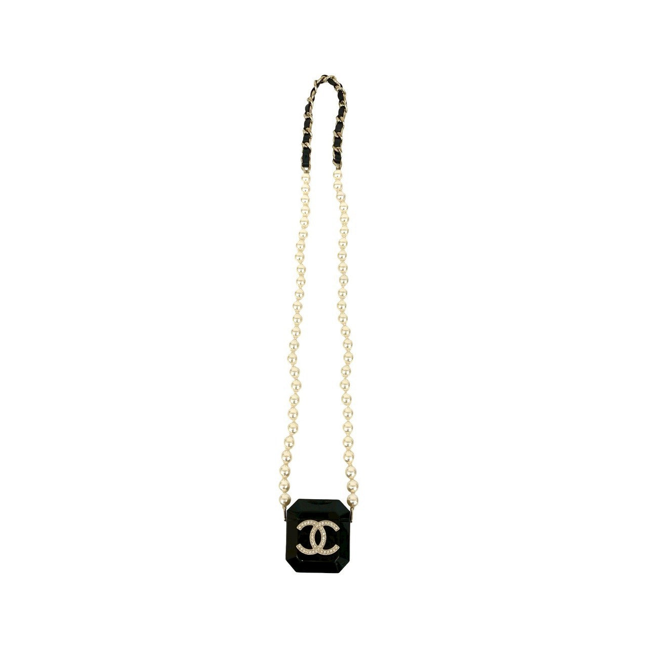 CHANEL Necklace lambskin black