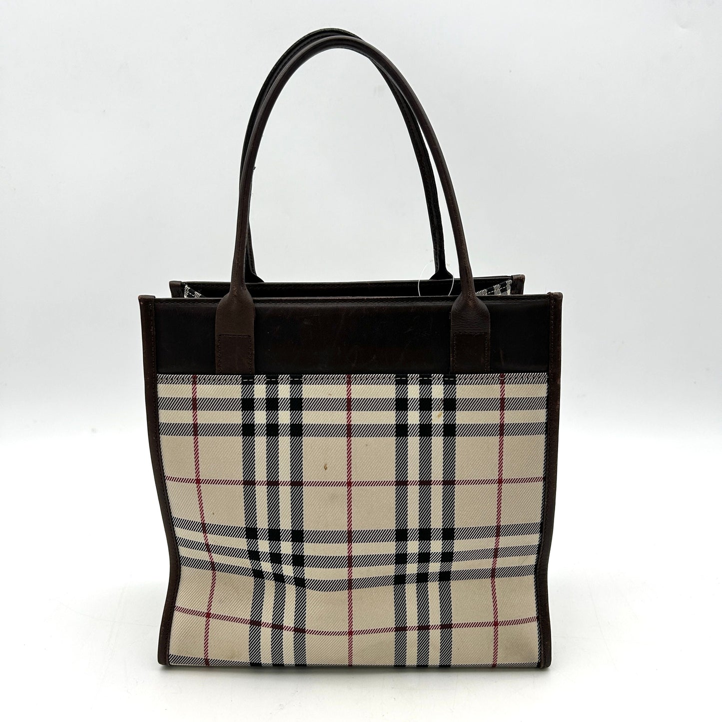 Luxury Burberry Leather Trimmed PVC Handle Bag - Neutrals Handle Bags, Handbags bb5517bb