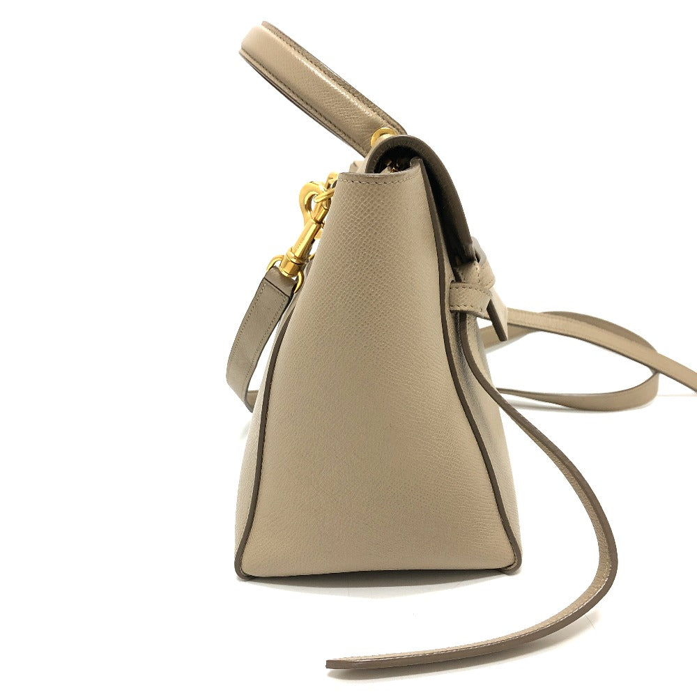 CELINE Handbag 189153 leather beige 2WAY handbag Women
