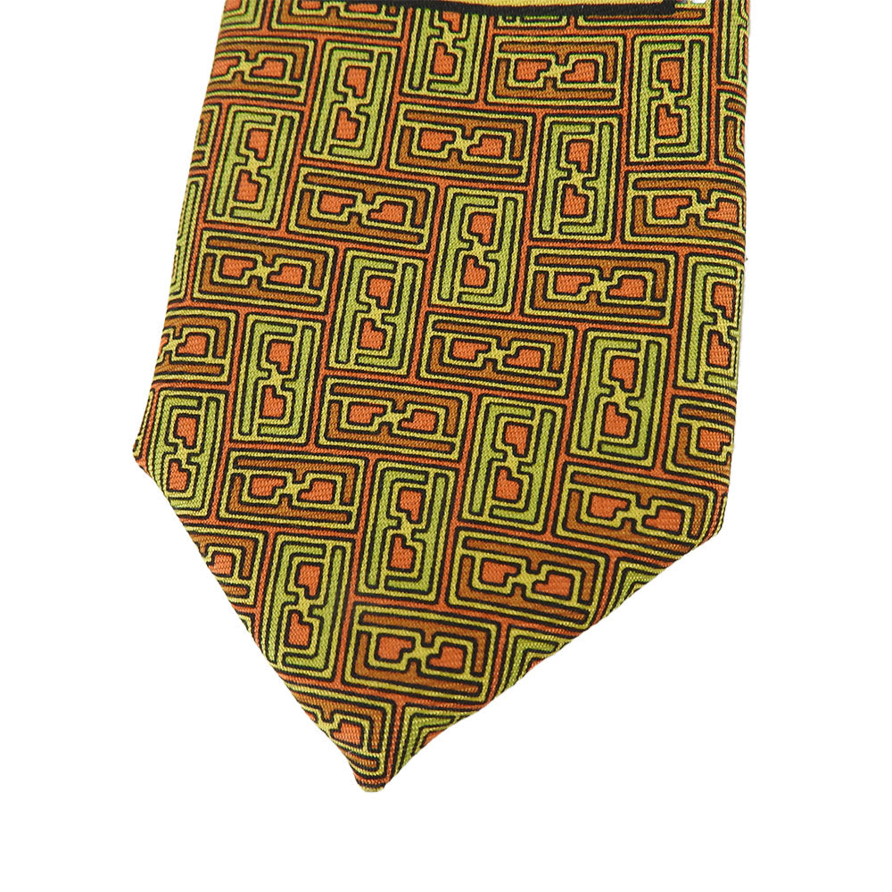 FENDI tie silk green mens