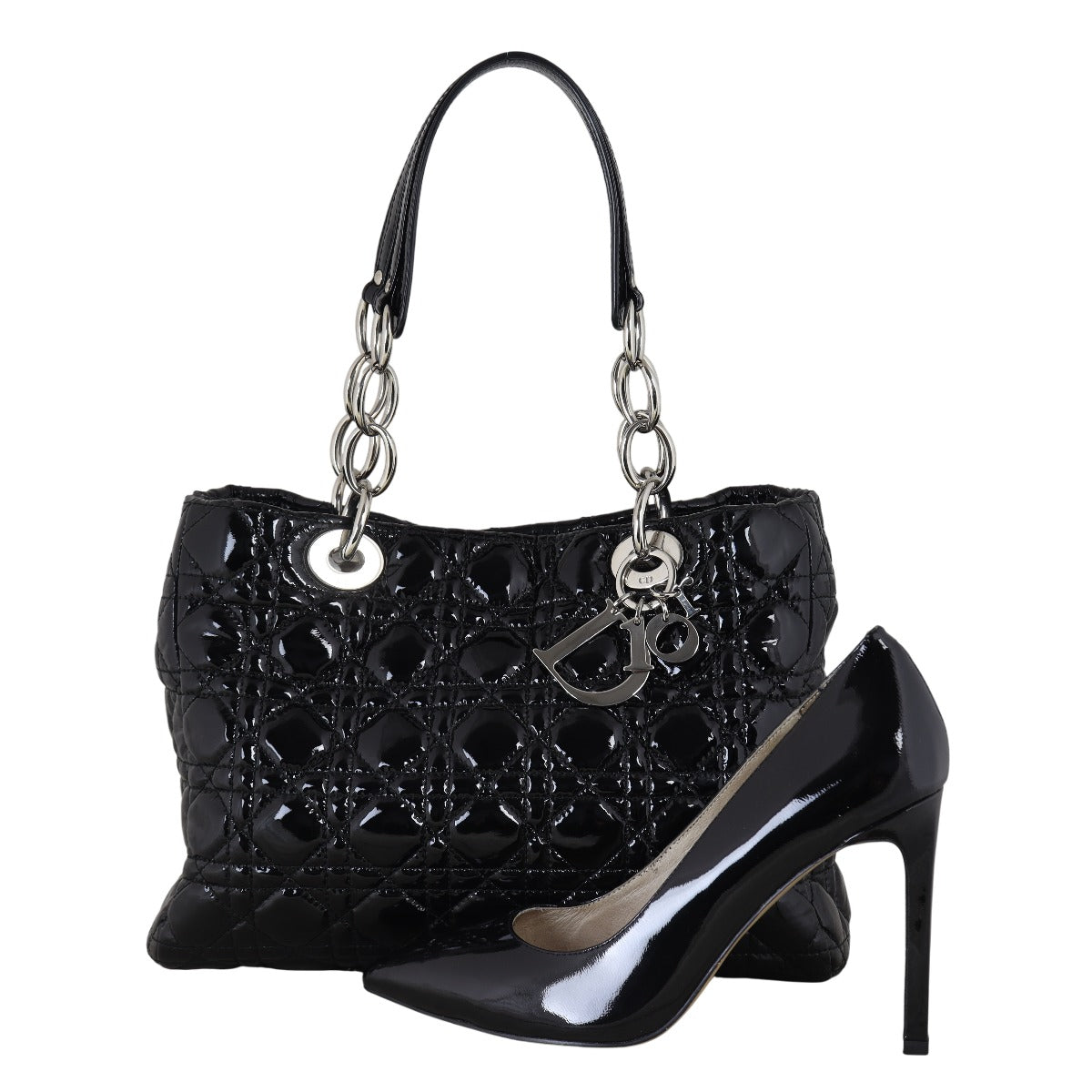 Dior Cannage Soft Shopping Tote Patent