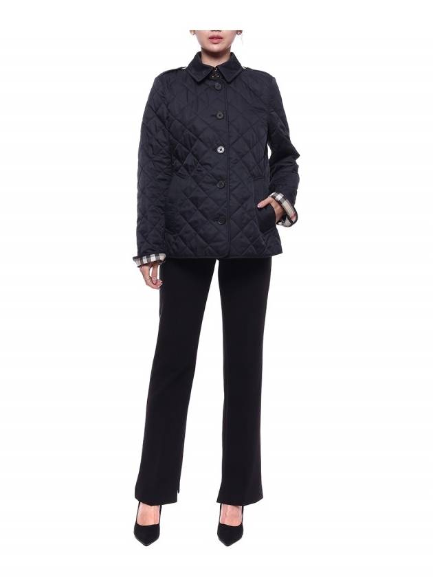 Luxury Burberry New Frankby Quilted Jacket Navy