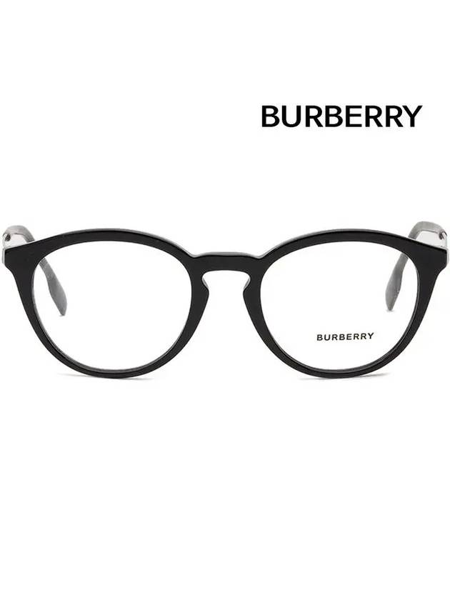 Luxury Burberry Eyewear Blue Light Lens Round Eyeglasses Black