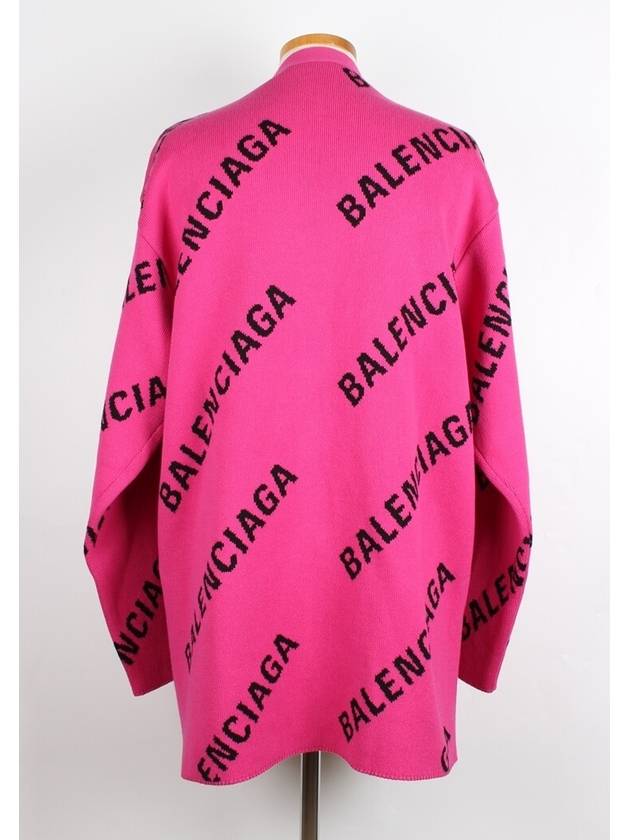 Luxury Balenciaga Trending 2025 All over multi logo cardigan M