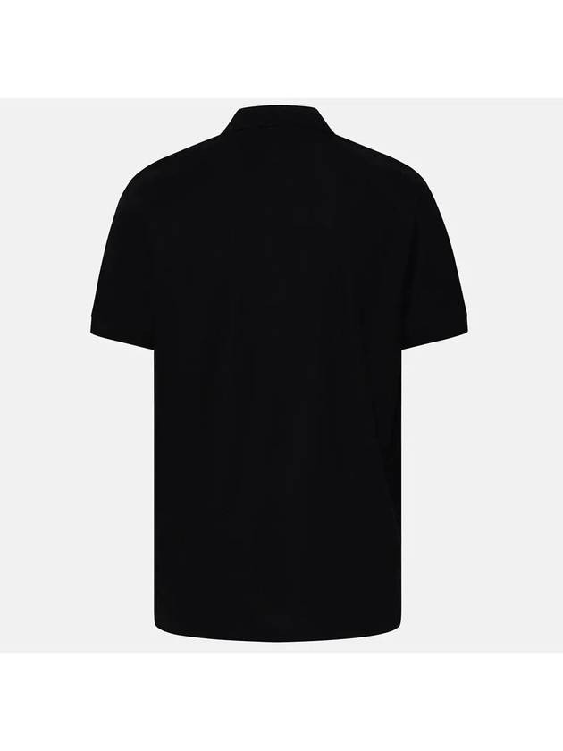 Luxury Burberry Men's Eddie Embroidered Logo Polo Shirt Black