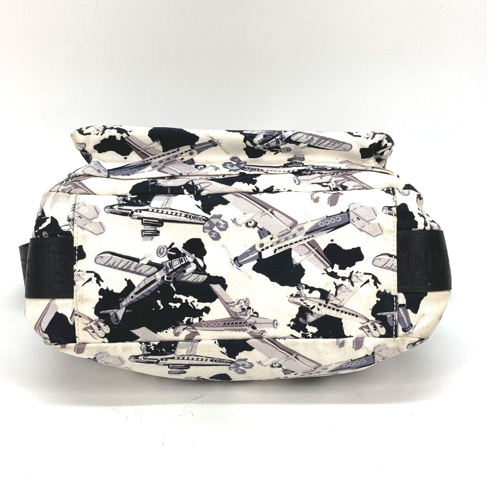 CHANEL Shoulder Bag canvas black Airline Women