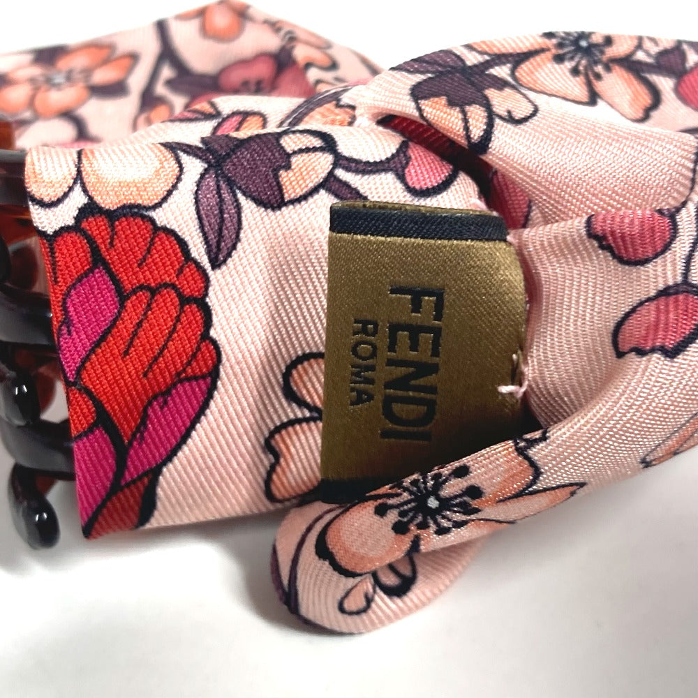 FENDI Valletta silk pink Ribbon Hair Clip Women