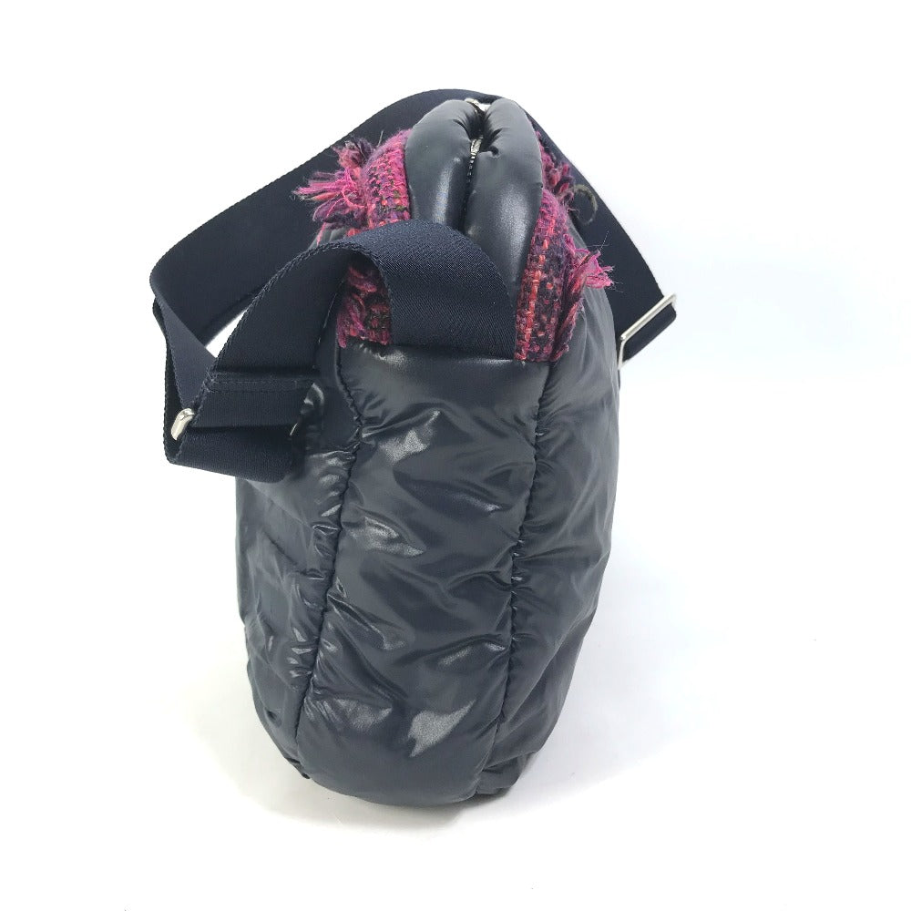 CHANEL Sling bag A57586 Nylon, Tweed Navy Shoulder Bag Coconeige Women
