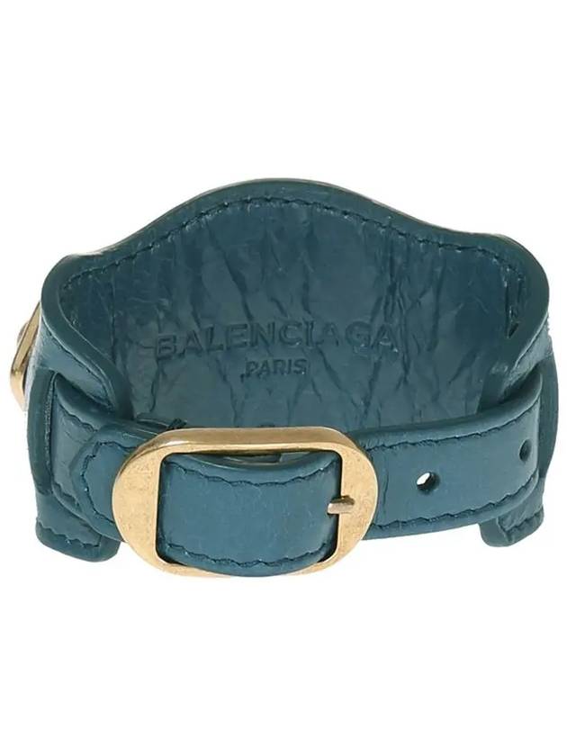 Luxury Balenciaga Trending 2025 Giant Gold Buckle Bracelet Blue