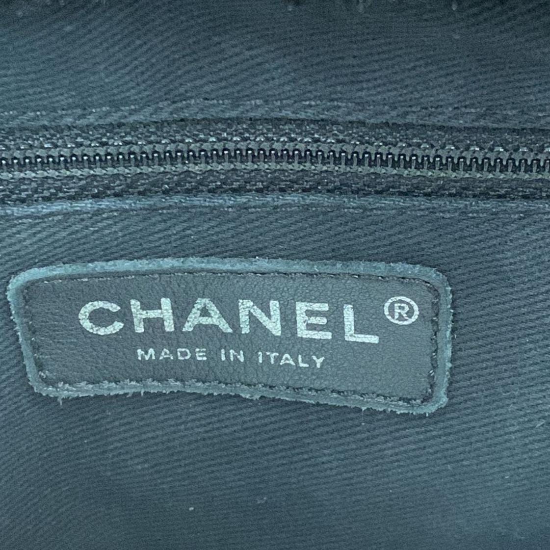 CHANEL Large Camellia Fantasy Faux Fur Tote Bag Black