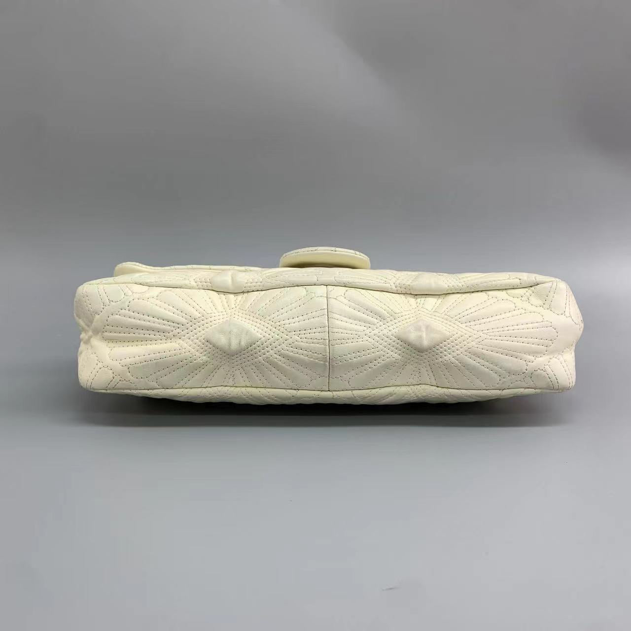 Chanel Paris-Venice Ca DâOro Flap Bag Seashell 3D Embroidered Flap Bag 2009 Large Off White
