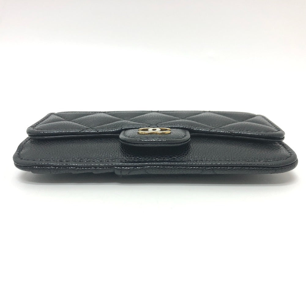 CHANEL Coin case AP2570 Caviar skin black COCO Mark Matelasse Classic Zip Women