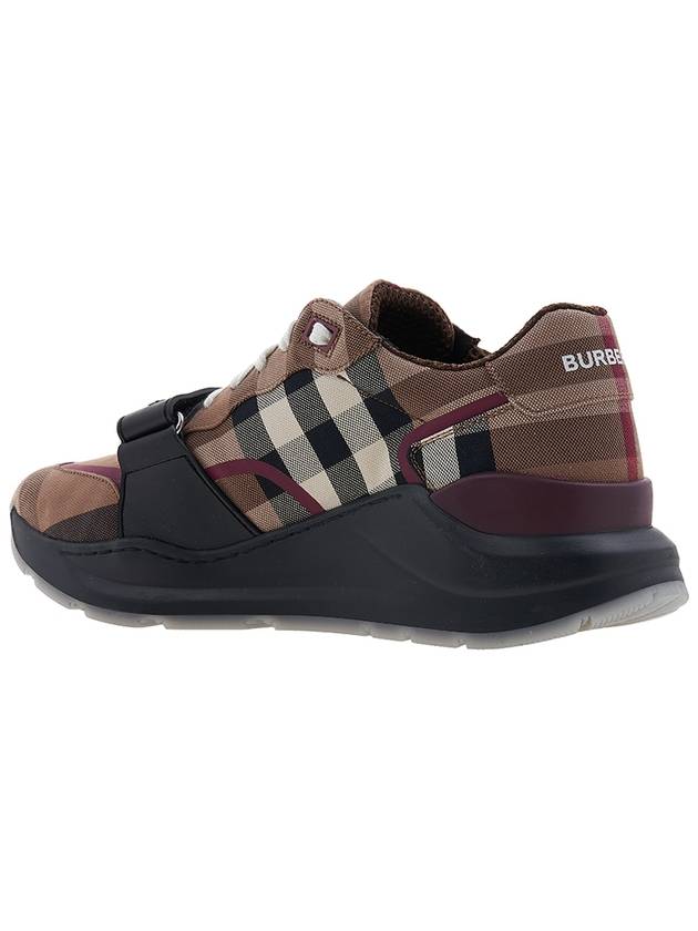 Luxury Burberry Ramsey Check Cotton Low Top Sneakers Brown