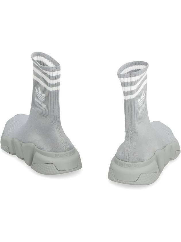 Luxury Balenciaga Trending 2025 Embroidered Logo Sock High Top Sneakers Grey