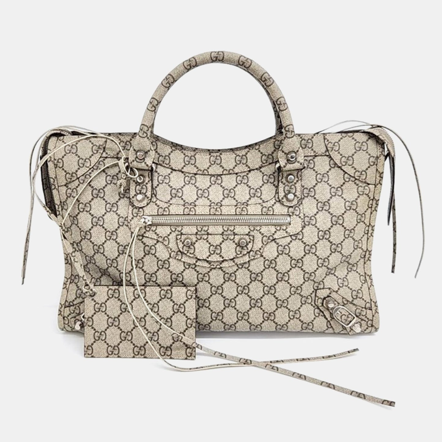 Gucci x Luxury Balenciaga Trending 2025 Multicolor Canvas The Hacker Project Motor Bag