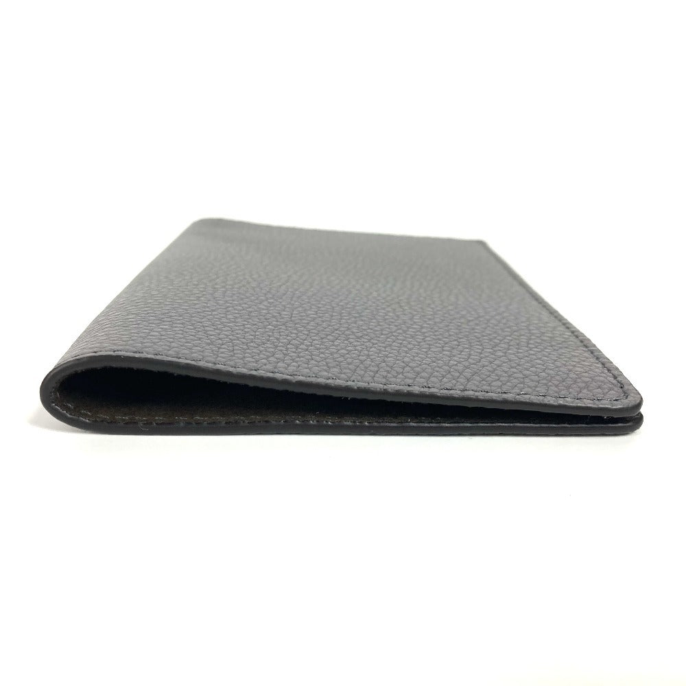 FENDI passport case leather gray logo unisex(Unisex)