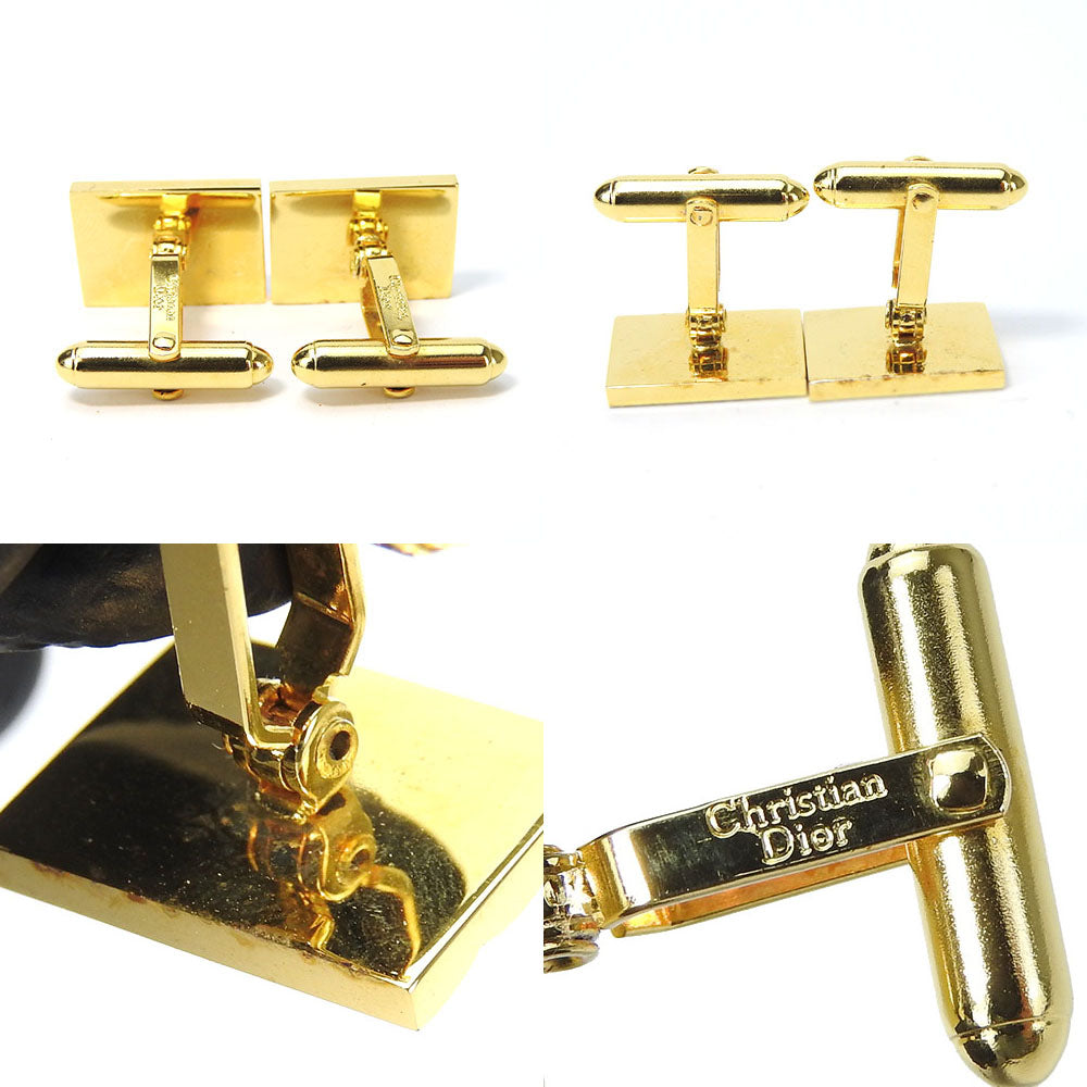 Christian Dior cuffs metal gold mens