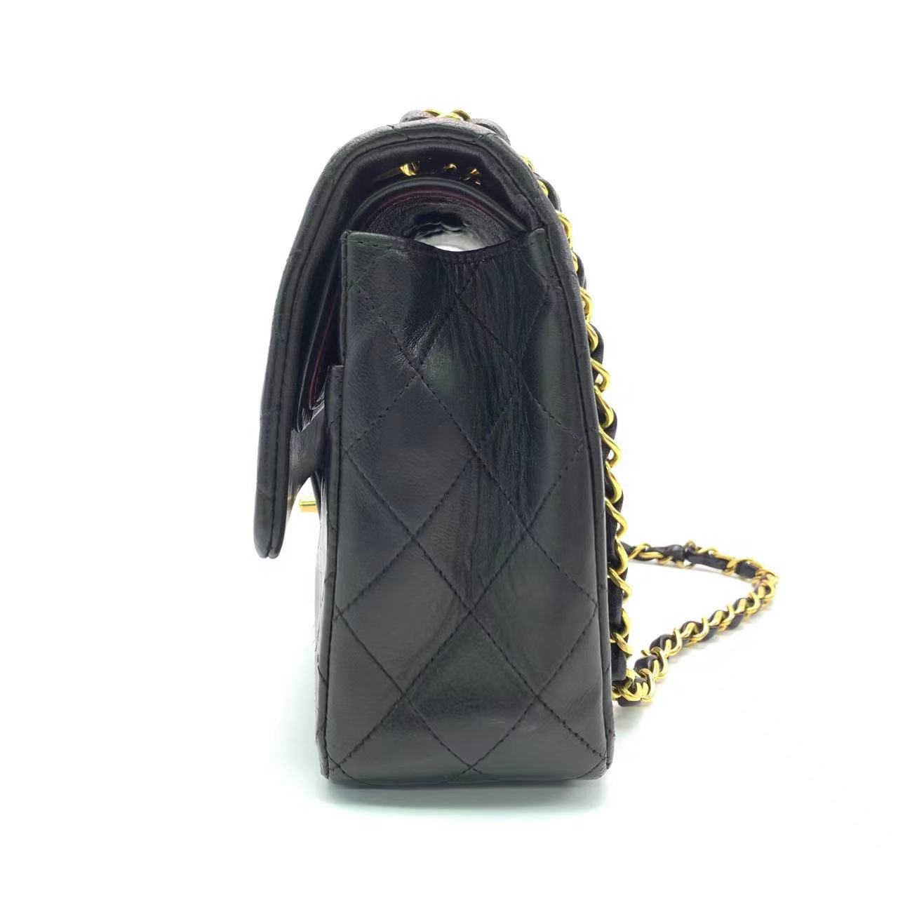Chanel Classic Flap Vintage Black Lambskin Leather with 24k Gold Hardware