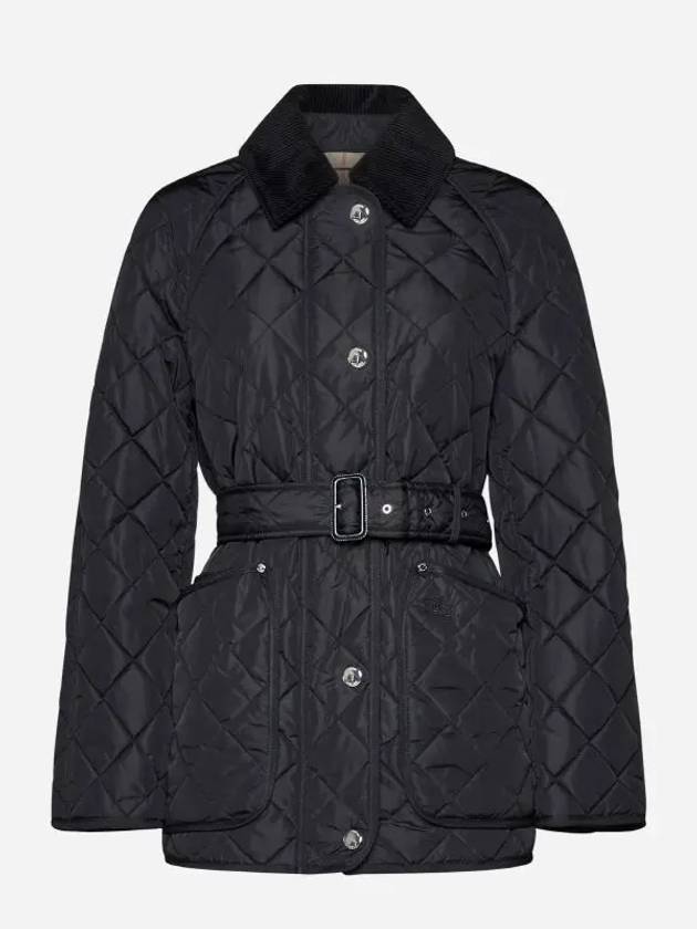 Luxury Burberry Diamond Quilted Nylon Jacket Black