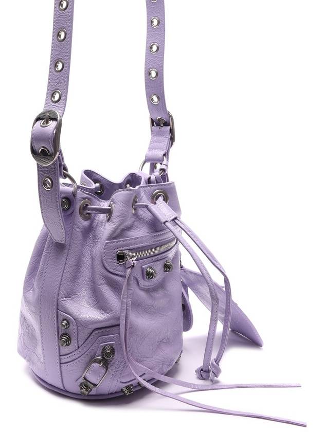 Luxury Balenciaga Trending 2025 Le Cagole Bucket Bag Purple
