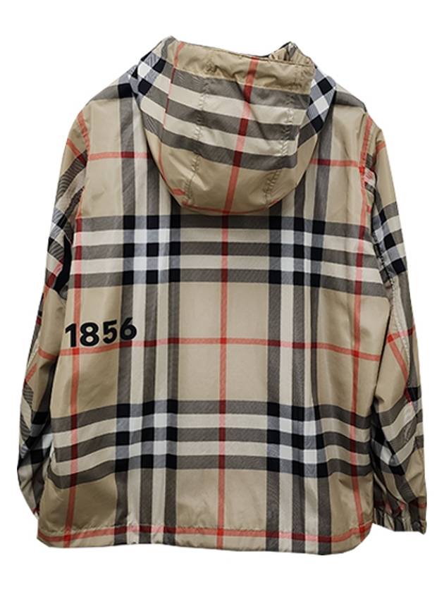 Luxury Burberry Men's Horseferry Print Check Hoodie Zip-up Beige