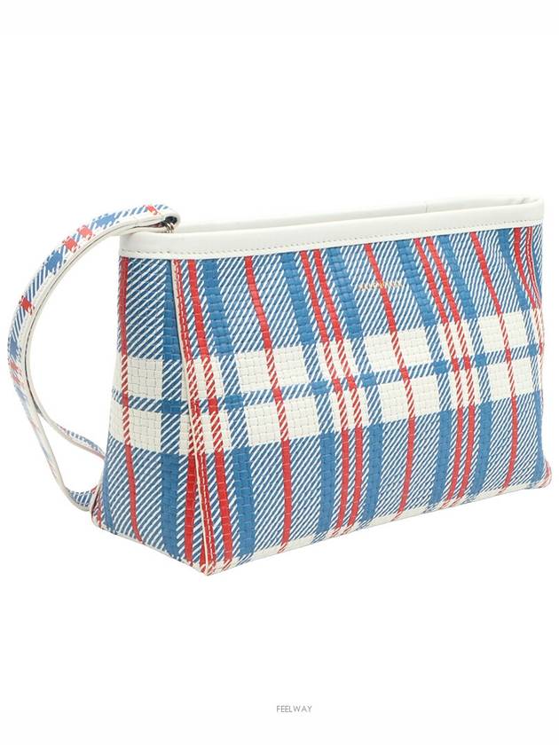 Luxury Balenciaga Trending 2025 Multi check printed gold lettering logo hand strap Babes pouch clutch