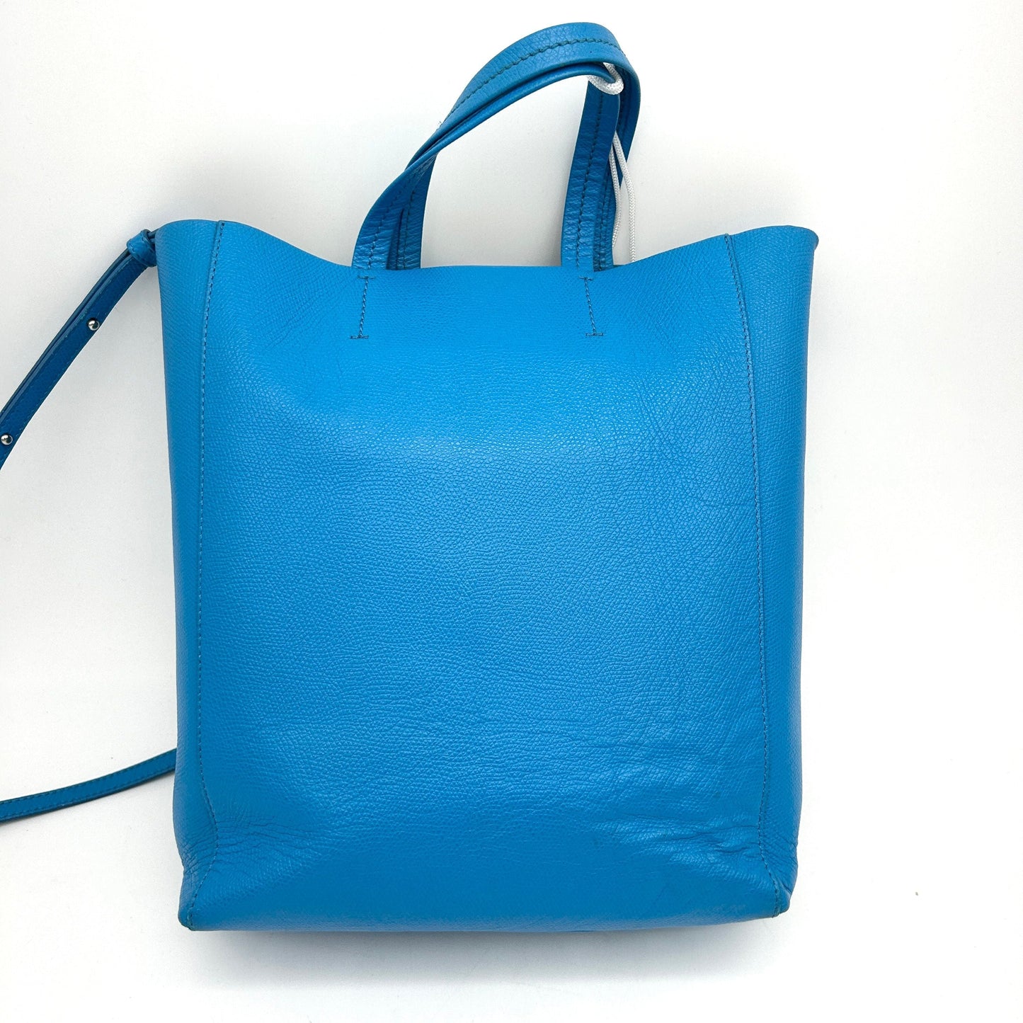 Luxury CELINE Grained Calfskin Small Vertical Cabas Turquoise LA23016