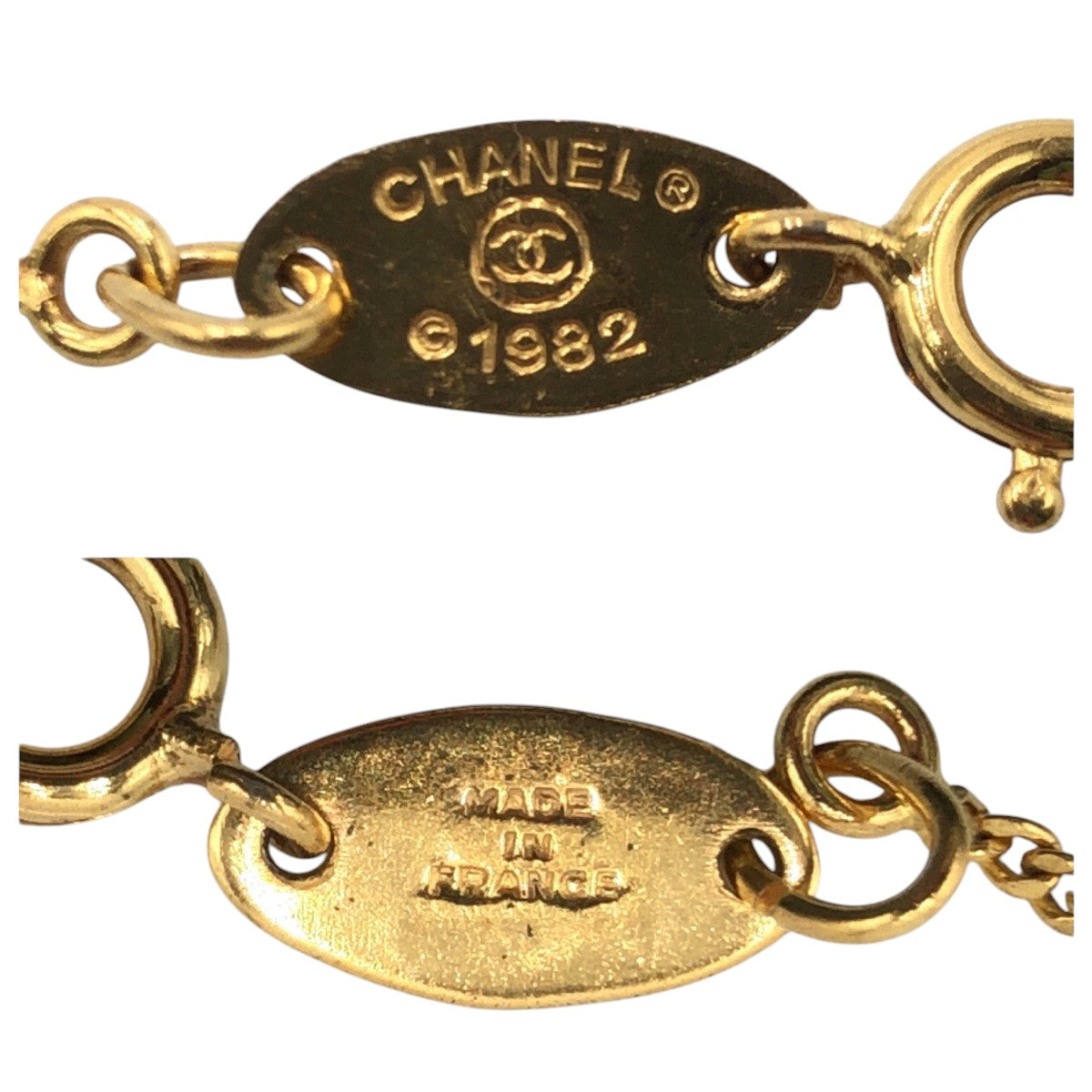 CHANEL Necklace Metal, Rhinestone gold COCO Mark Women