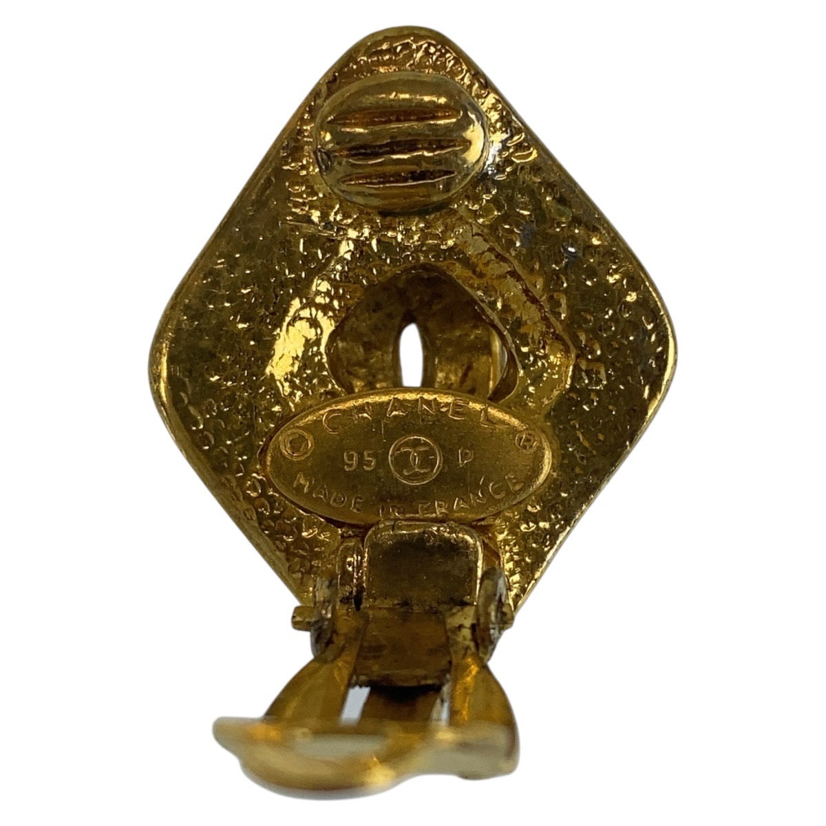 CHANEL Earring plating Gold gold COCO Mark Women