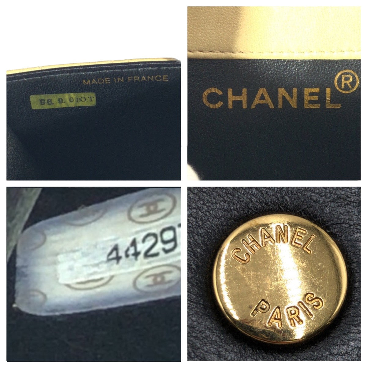 CHANEL Shoulder Bag lambskin beige black black Matrasse By color