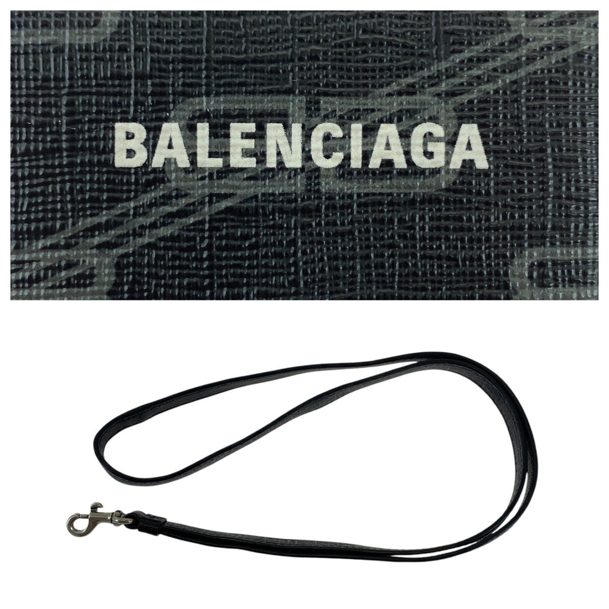 BALENCIAGA Other smartphones 702589 1061 PVC black Airpods case unisex BB monogram With StrapAirPods Case mens(Unisex)