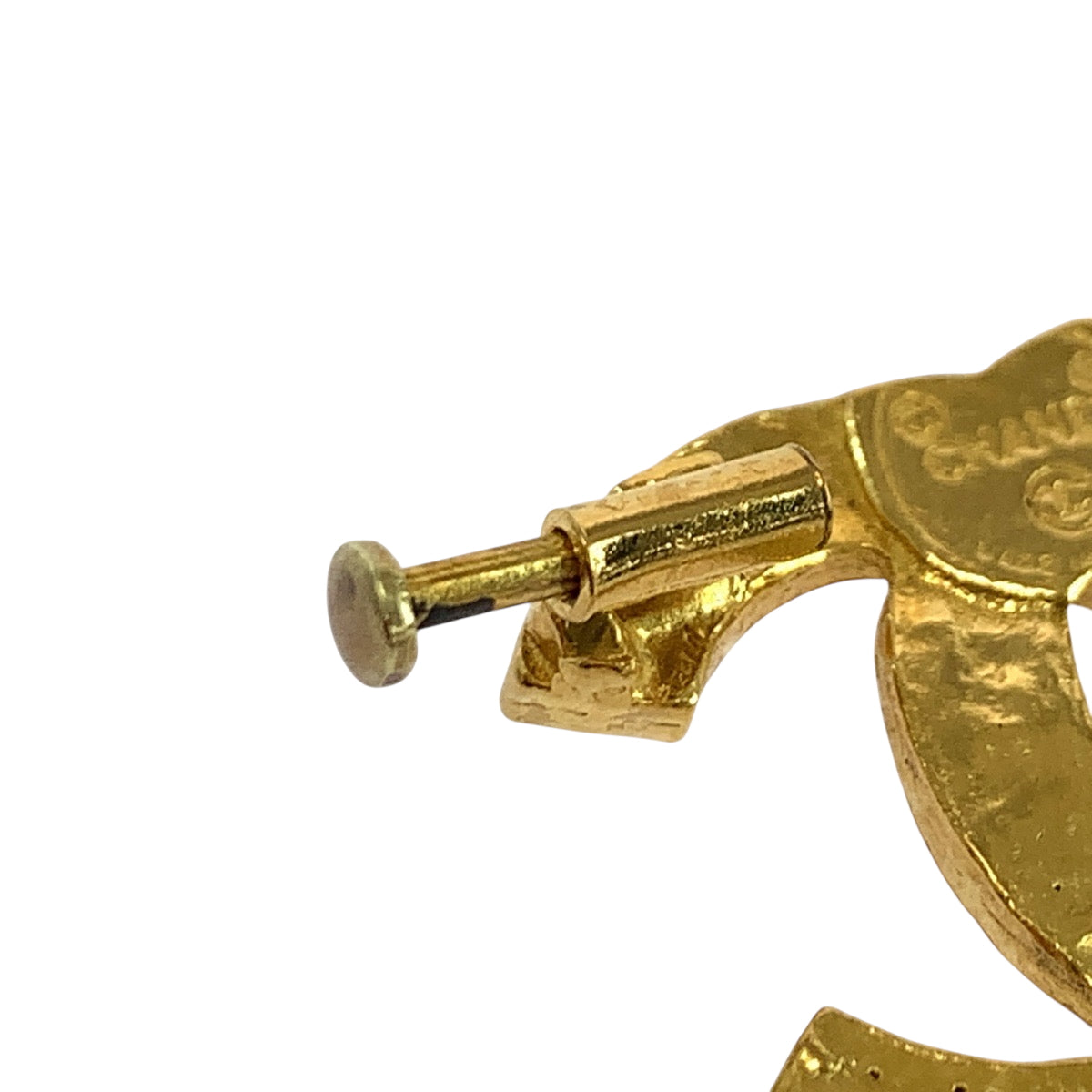 CHANEL Brooch plating gold Brooch COCO Mark rhinestone Women