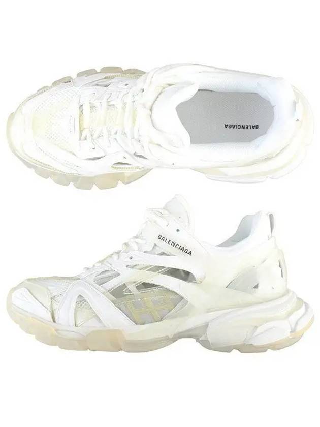 Luxury Balenciaga Trending 2025 Track 2 Open Mesh Fabric Low Top Sneakers White